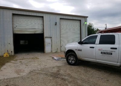 commercial door before repair